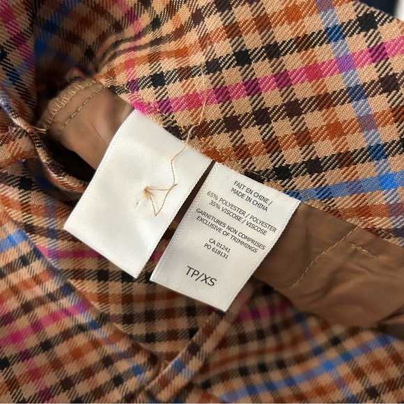 Twik Colorful Plaid High-Waisted Pants XS - Picture 5 of 11